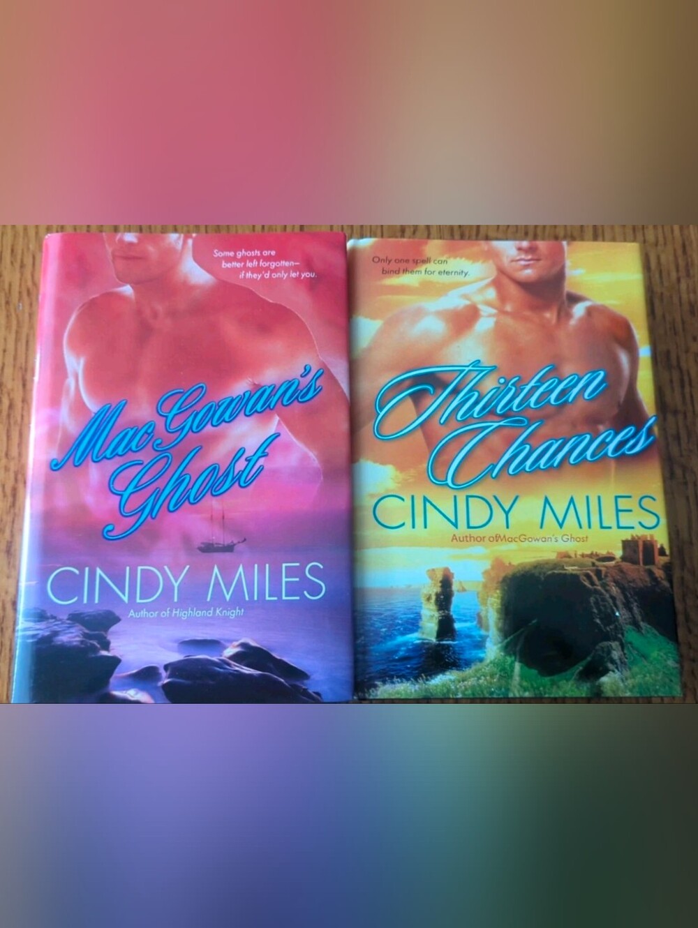 2 Hardcover Books- MacGowan's Ghost & Thirteen Chances- By Cindy Miles